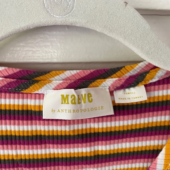 Maeve Anthropologie ribbed striped top size XS - Picture 5 of 10